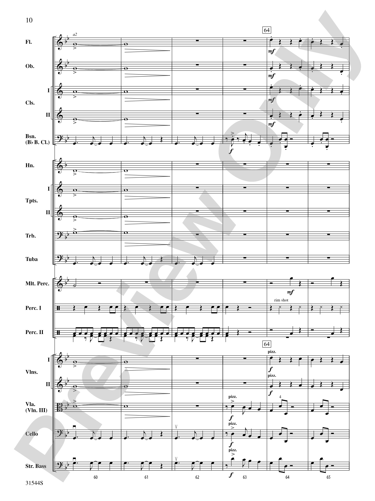 Three King Strut: Full Orchestra Conductor Score & Parts