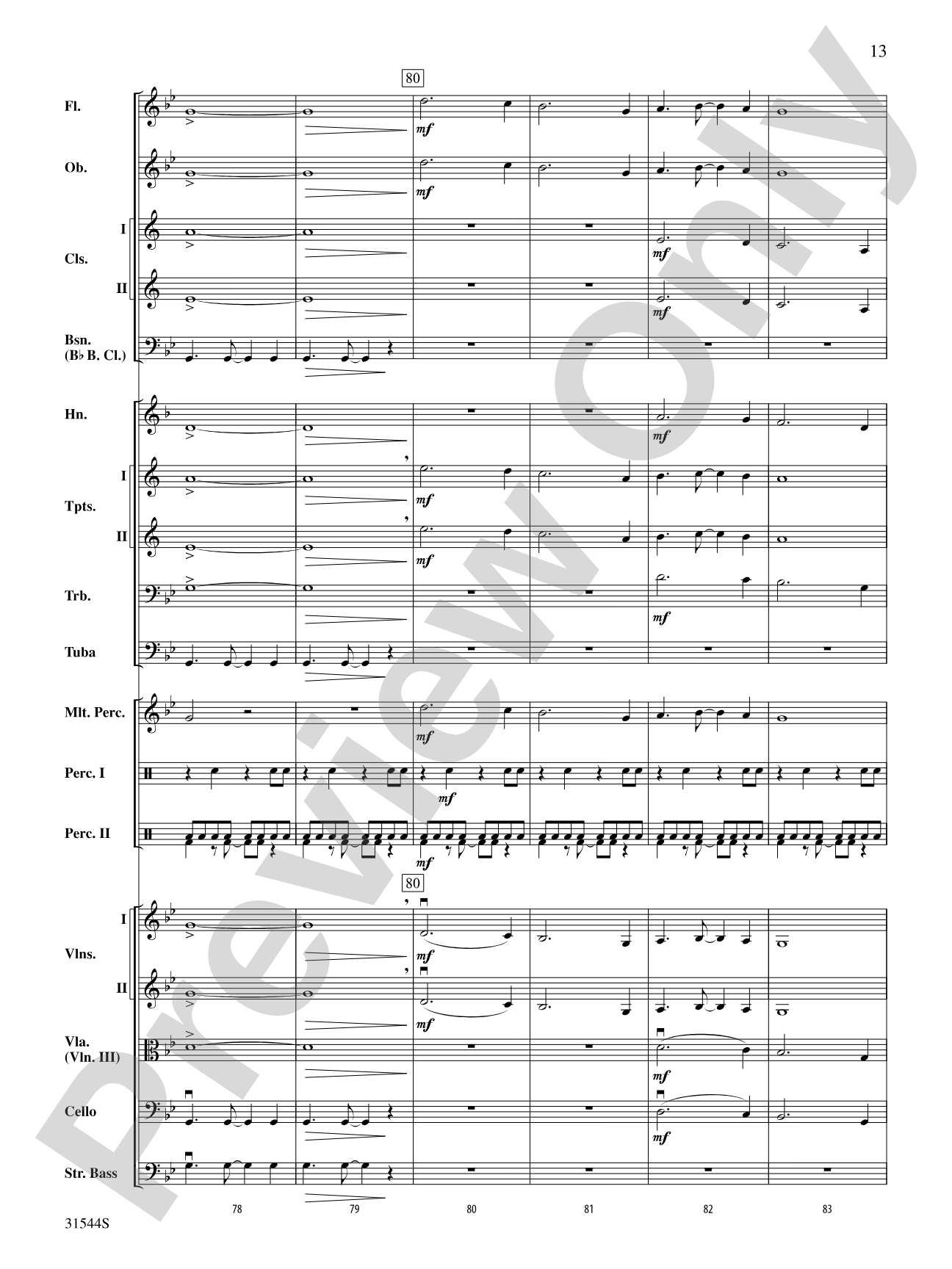 Three King Strut: Full Orchestra Conductor Score & Parts