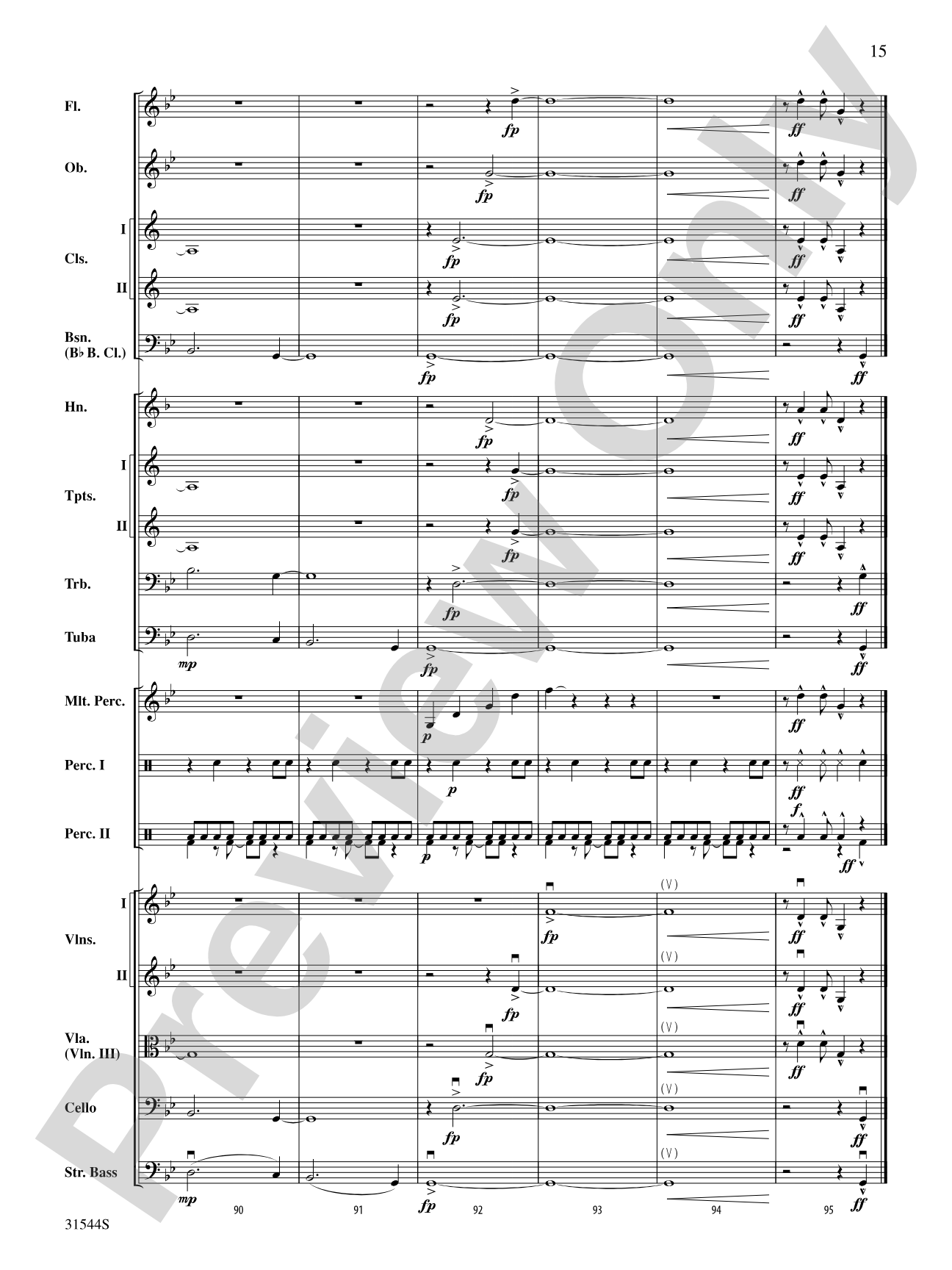 Three King Strut: Full Orchestra Conductor Score & Parts