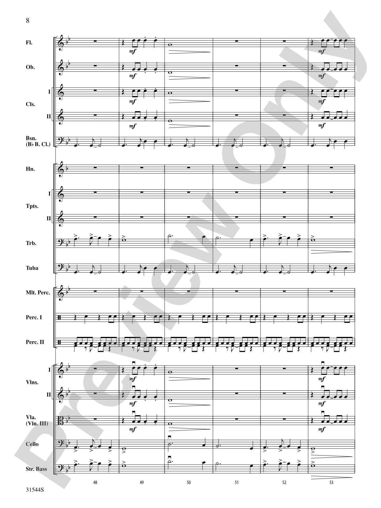 Three King Strut: Full Orchestra Conductor Score & Parts