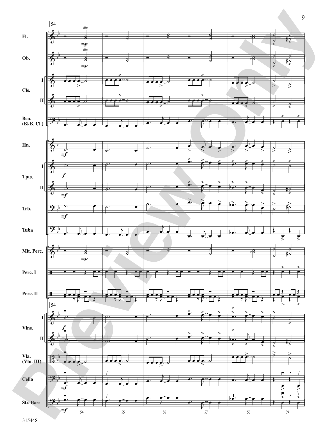 Three King Strut: Full Orchestra Conductor Score & Parts