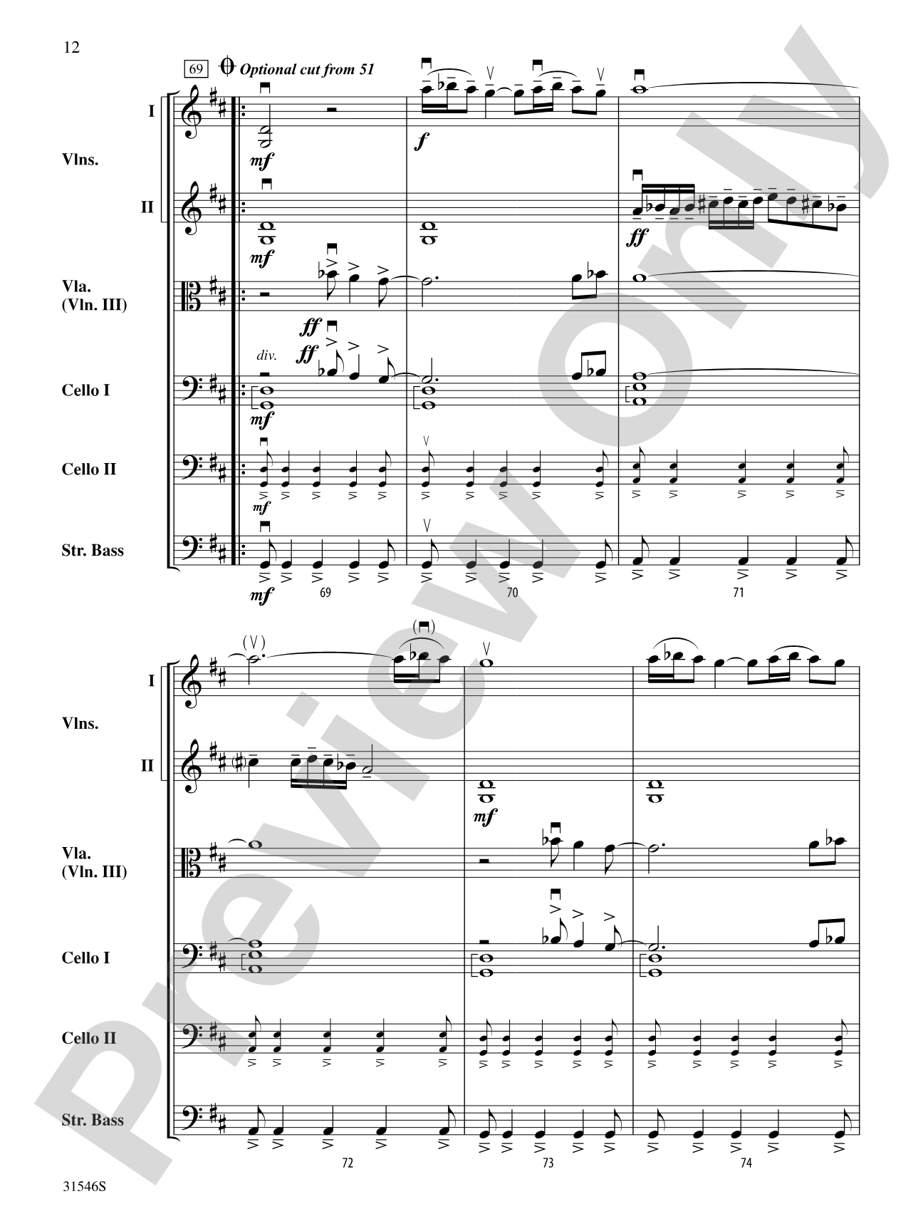 Kashmir: String Orchestra Conductor Score & Parts