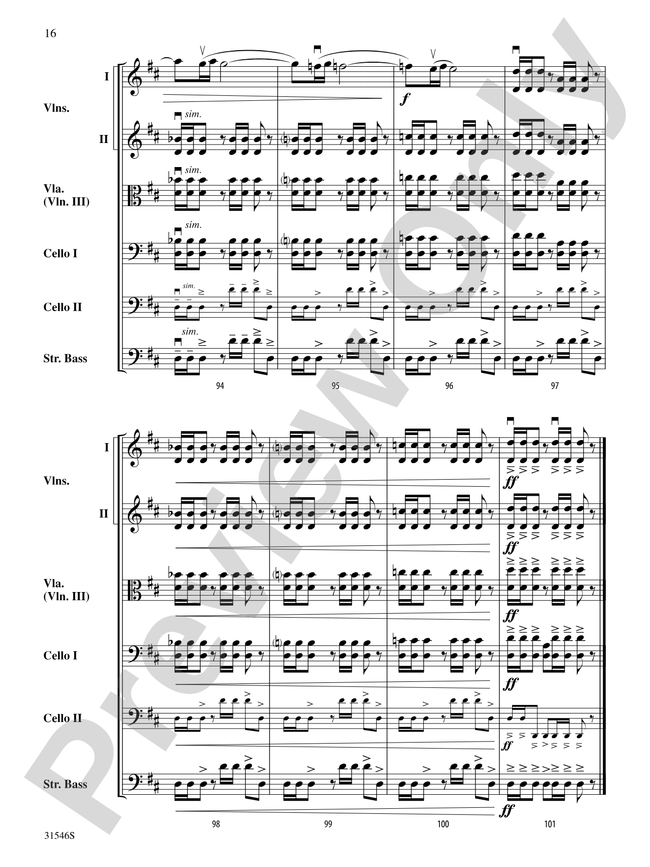 Kashmir: String Orchestra Conductor Score & Parts
