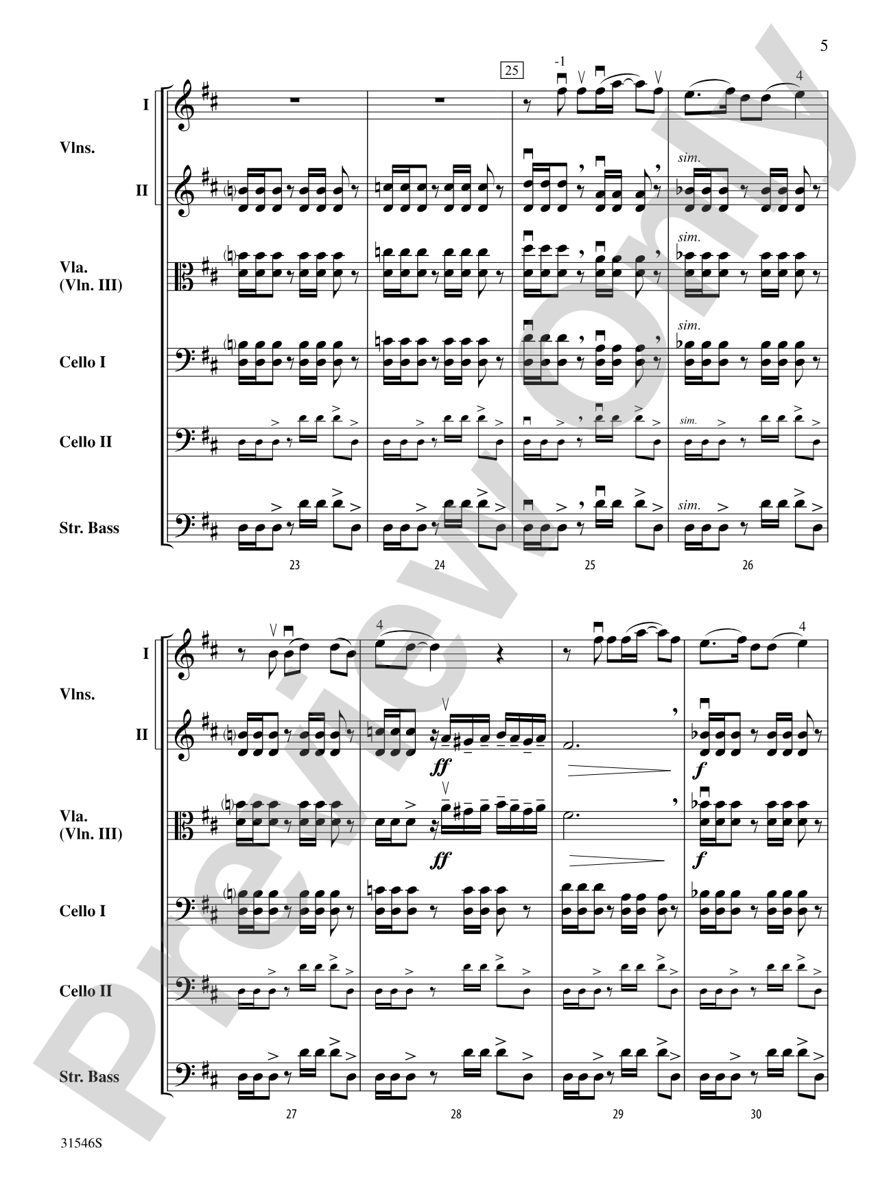 Kashmir: String Orchestra Conductor Score & Parts