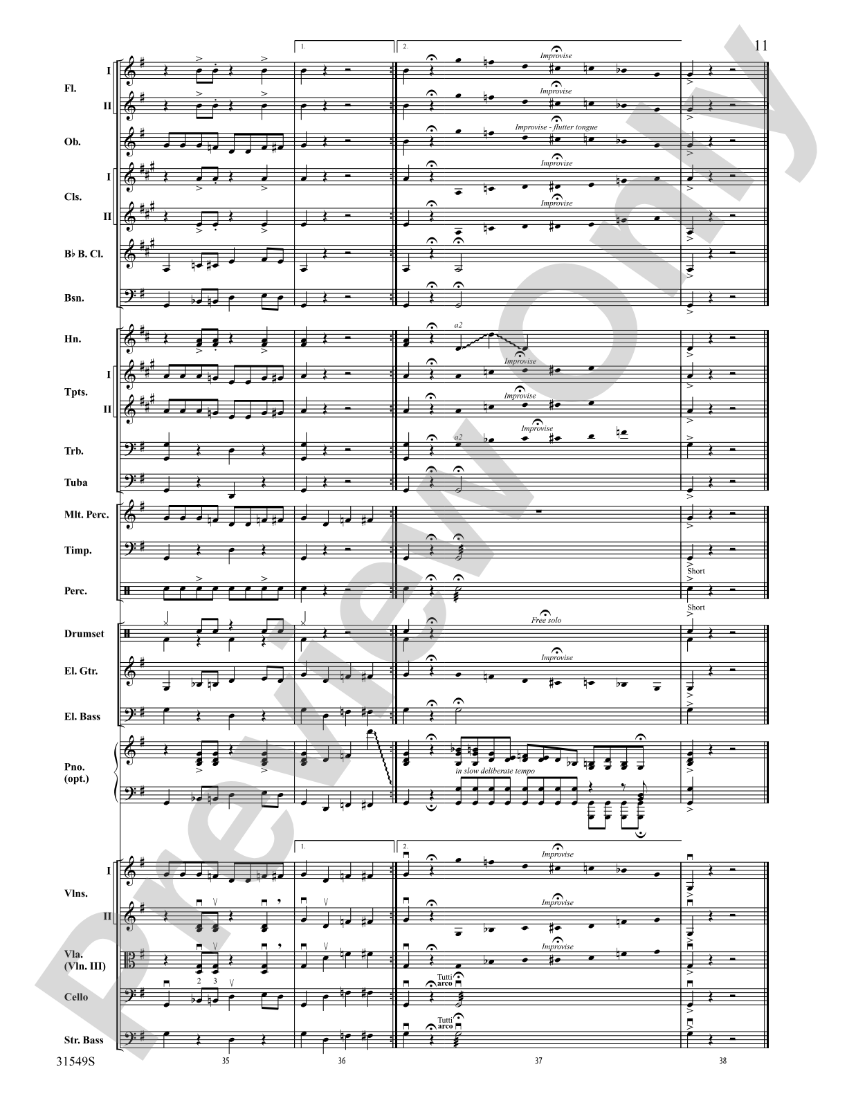 Wipe Out: Full Orchestra Conductor Score & Parts