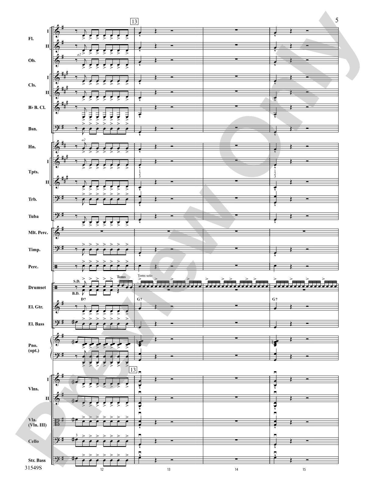 Wipe Out: Full Orchestra Conductor Score & Parts