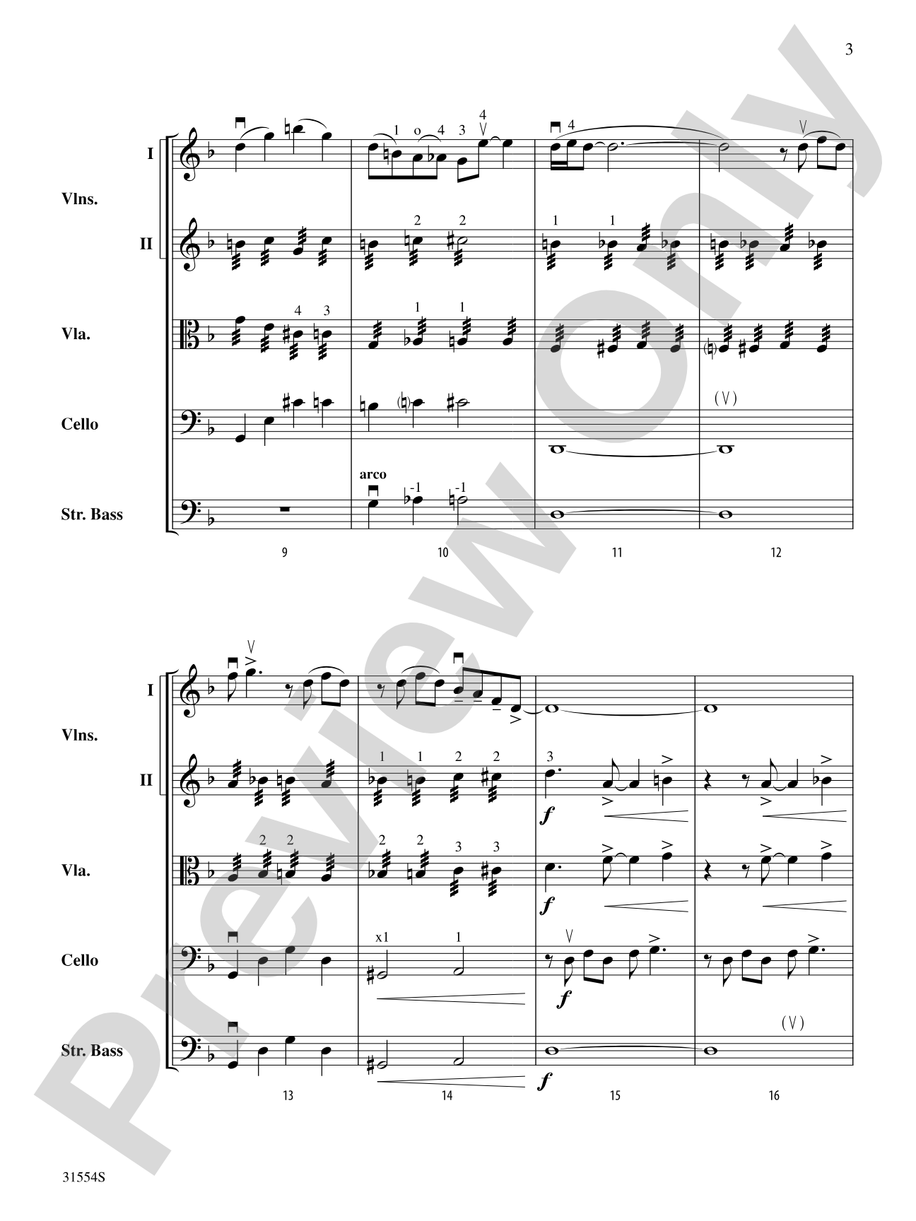 Prelude II: String Orchestra Conductor Score & Parts