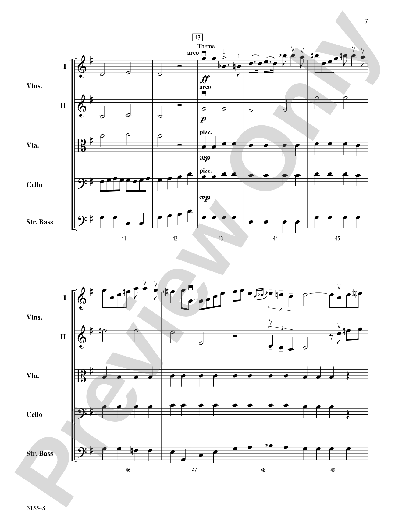 Prelude II: String Orchestra Conductor Score & Parts