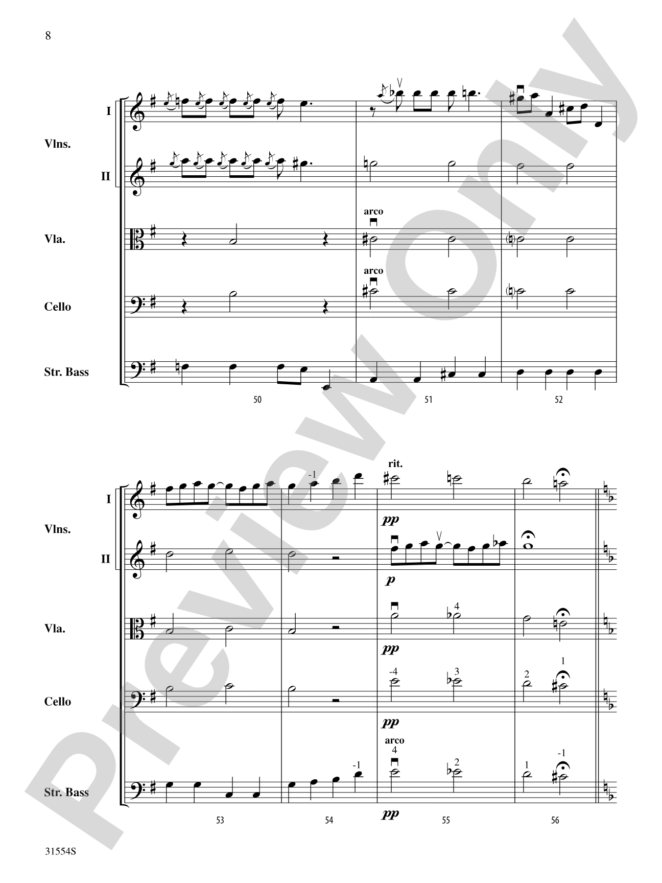 Prelude II: String Orchestra Conductor Score & Parts