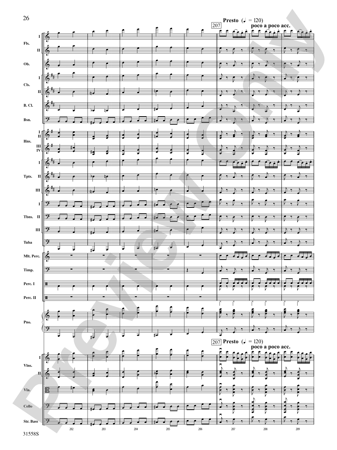 Serenade for Strings Mvt. IV Finale (Tema Ruso): Full Orchestra Conductor Score & Parts
