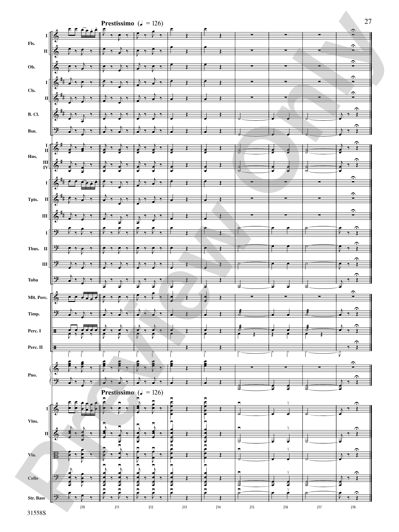 Serenade for Strings Mvt. IV Finale (Tema Ruso): Full Orchestra Conductor Score & Parts
