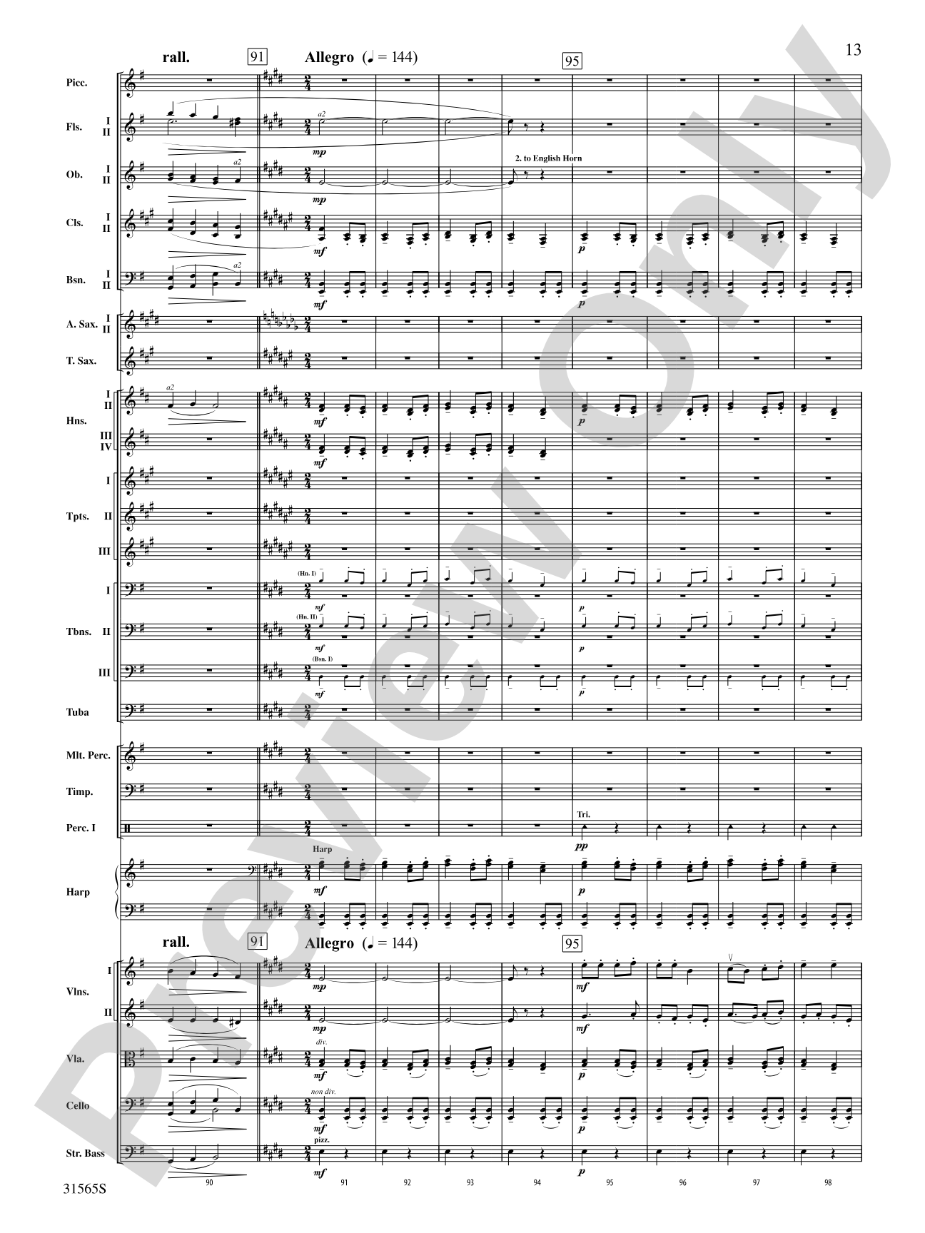 A Christmas Festival: Score