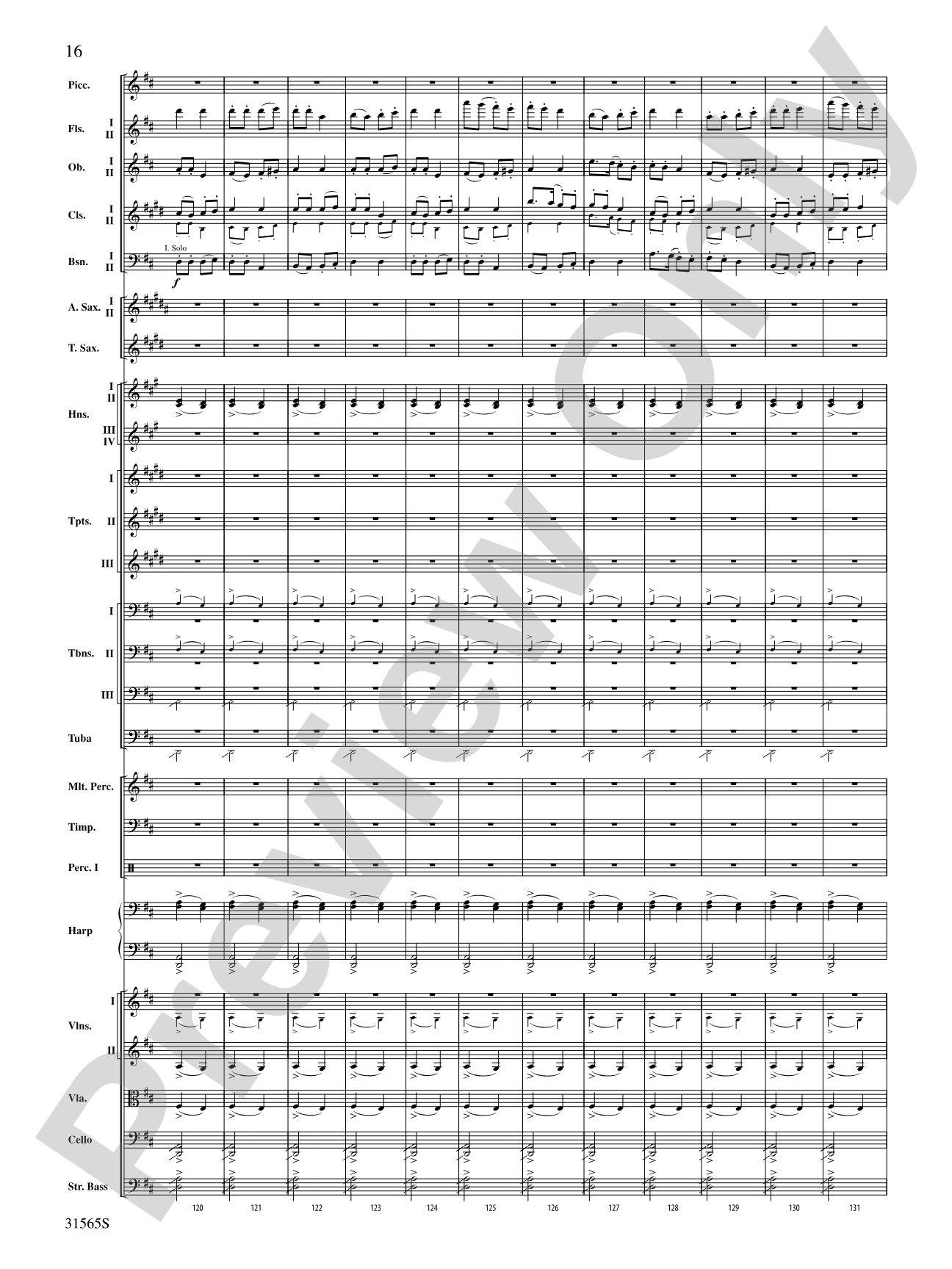 A Christmas Festival: Score