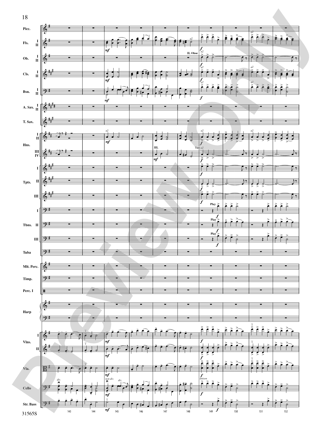 A Christmas Festival: Score