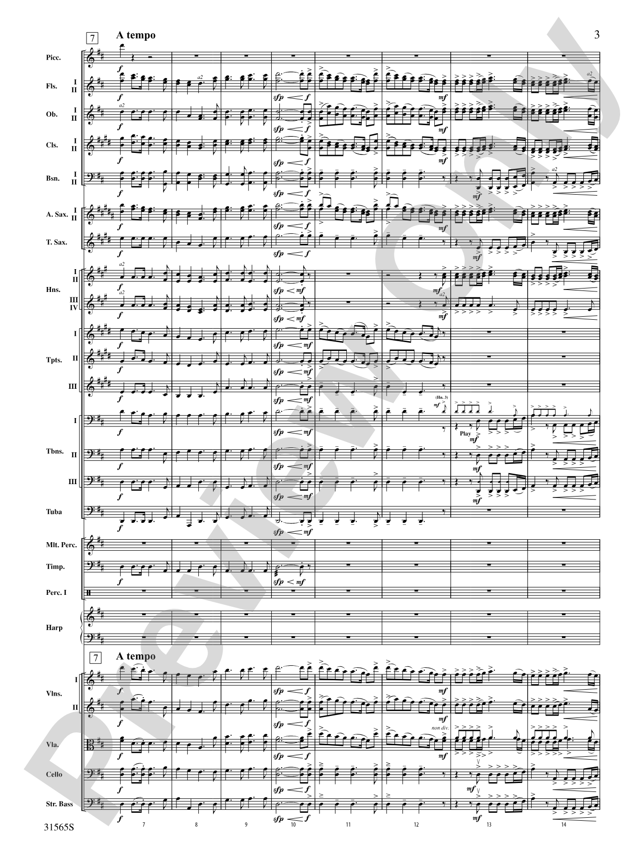 A Christmas Festival: Score