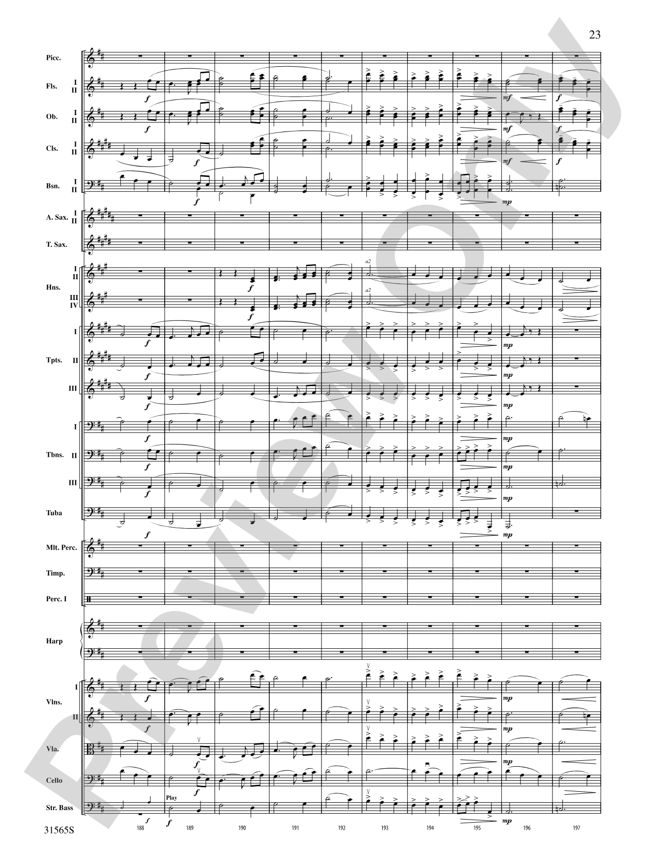 A Christmas Festival: Score