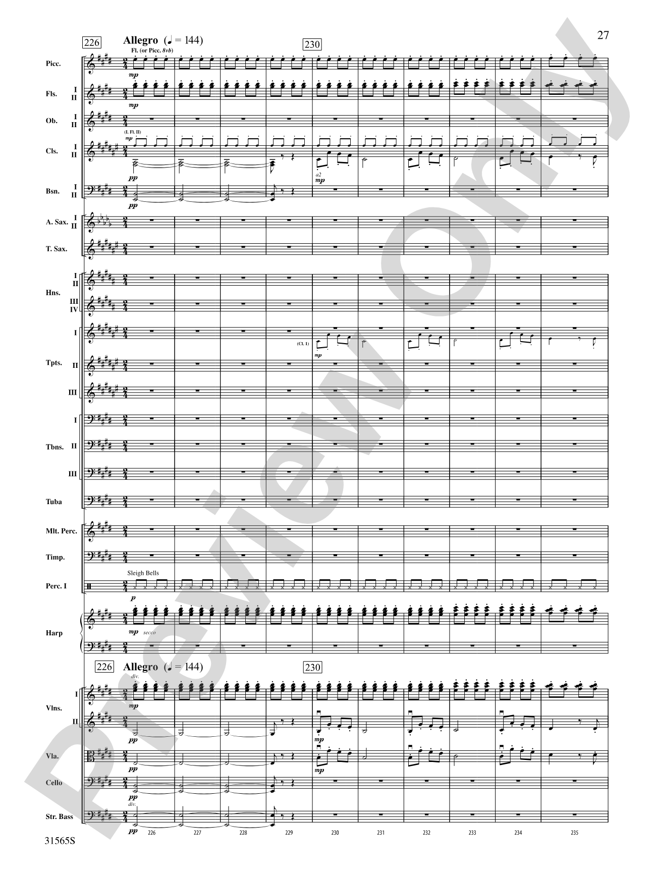 A Christmas Festival: Score