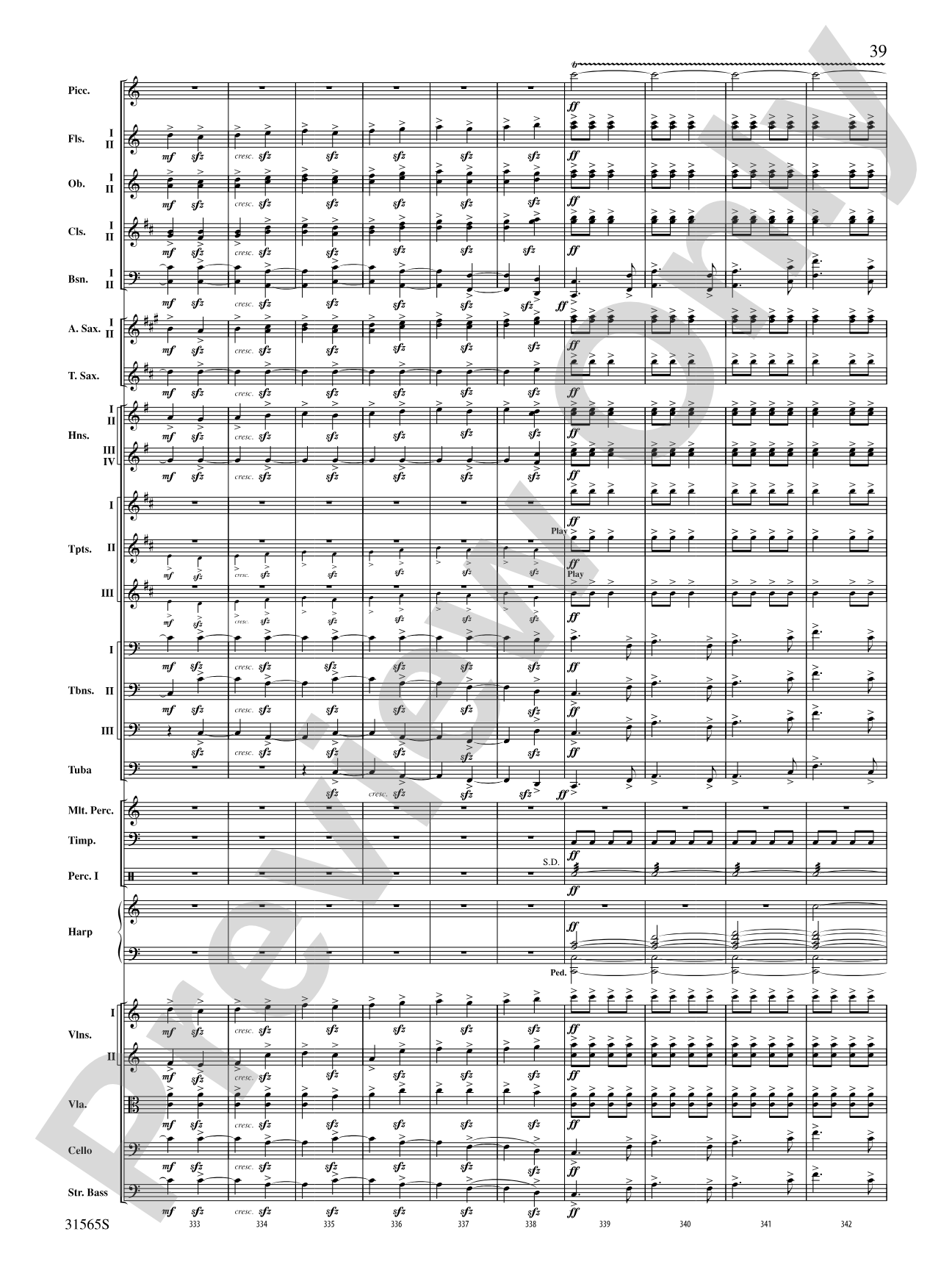 A Christmas Festival: Score