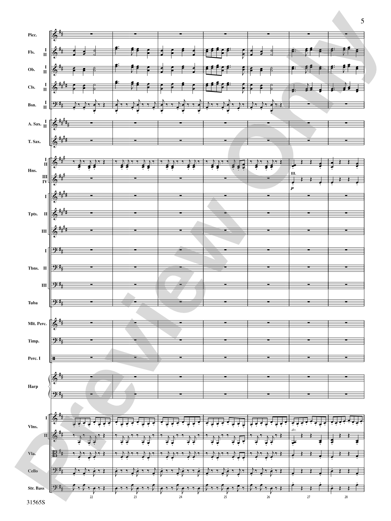 A Christmas Festival: Score