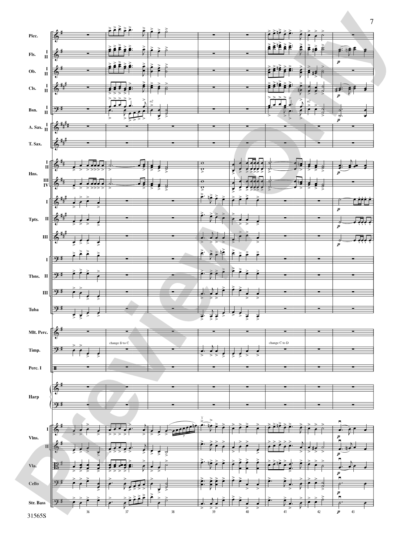 A Christmas Festival: Score