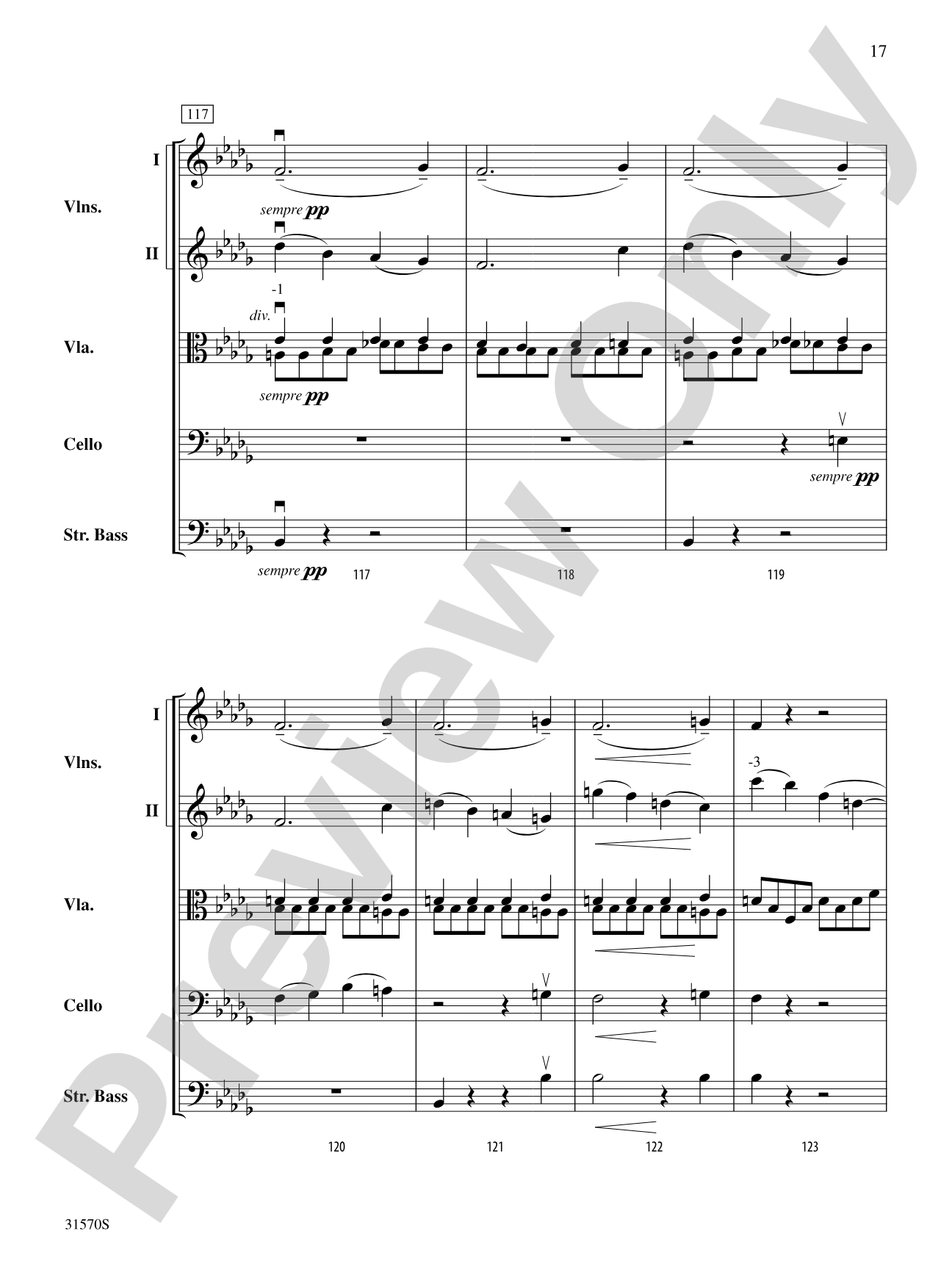 Sonata in A Major (Mvt. 4): String Orchestra Conductor Score & Parts