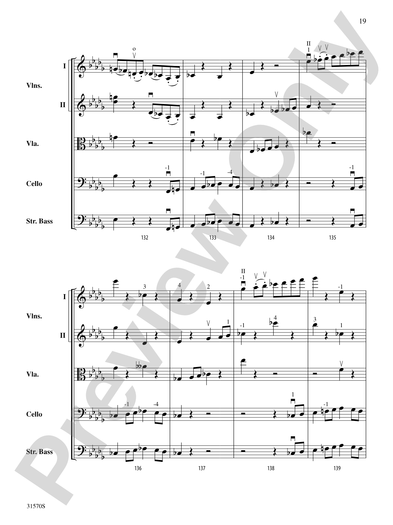 Sonata in A Major (Mvt. 4): String Orchestra Conductor Score & Parts