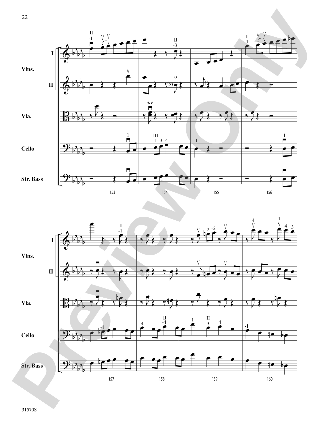 Sonata in A Major (Mvt. 4): String Orchestra Conductor Score & Parts