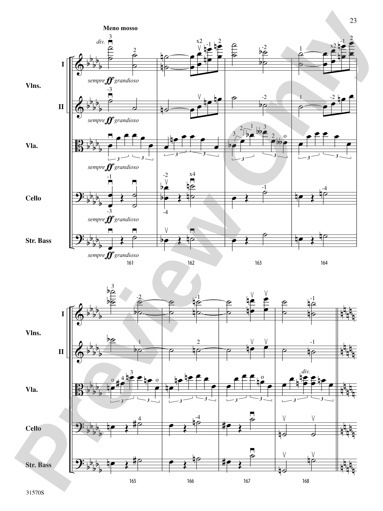Sonata in A Major (Mvt. 4): String Orchestra Conductor Score & Parts