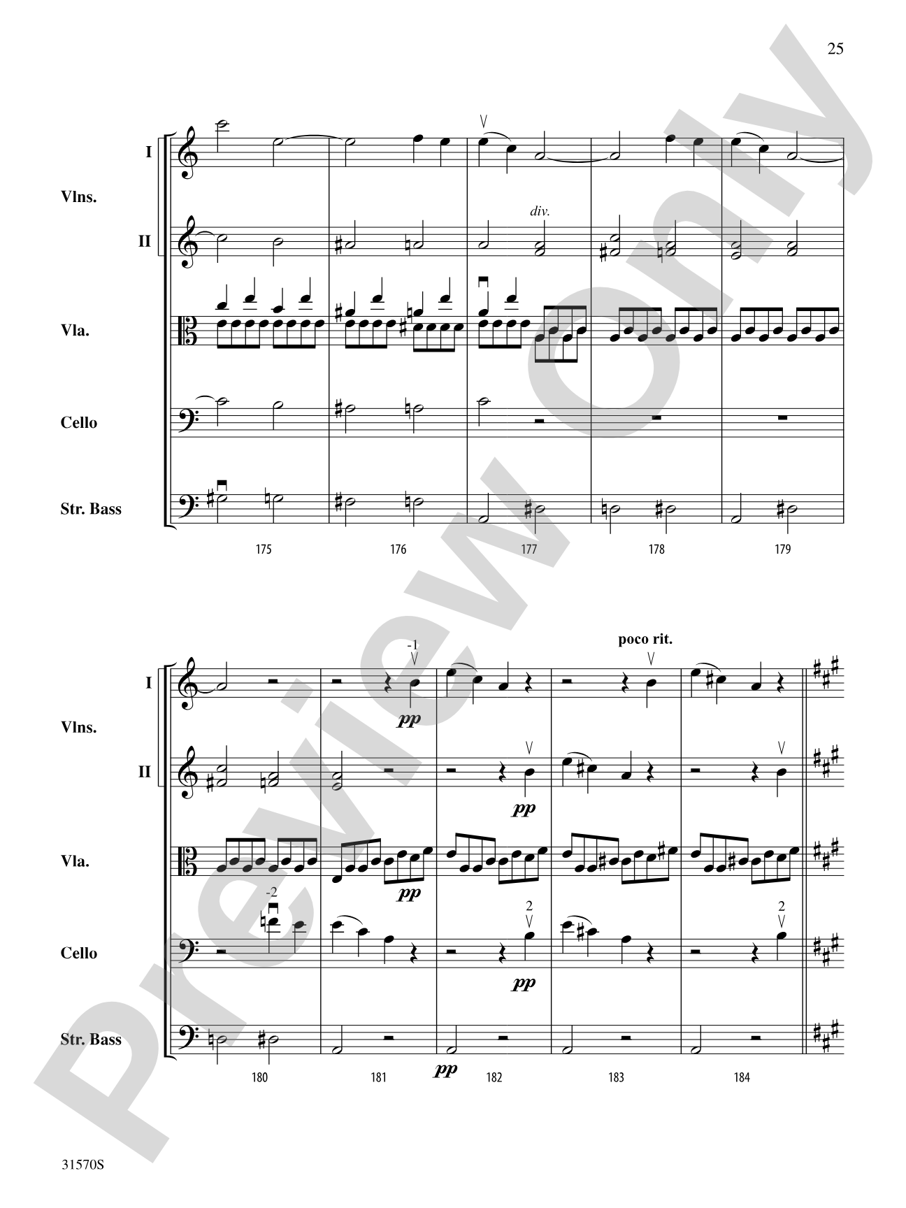 Sonata in A Major (Mvt. 4): String Orchestra Conductor Score & Parts