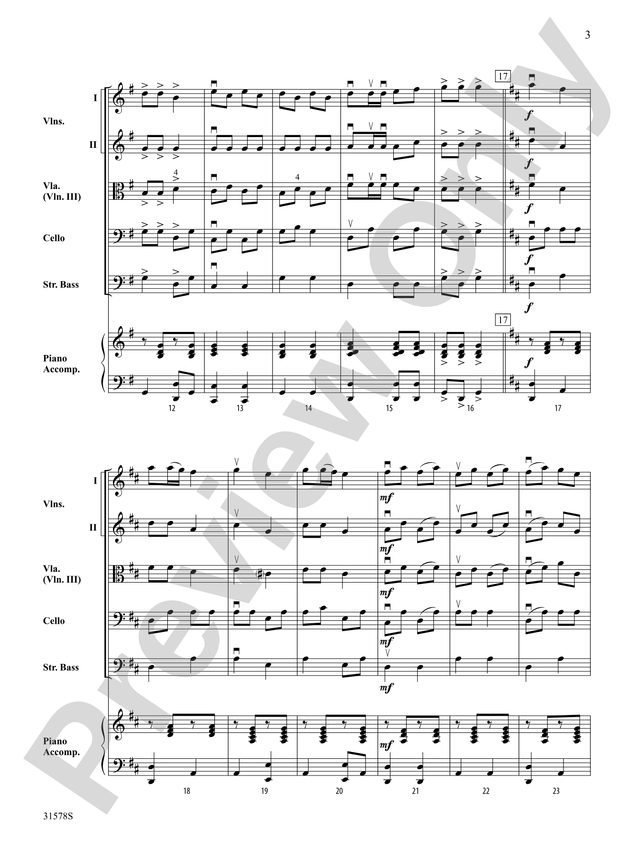 A Playful Polka: String Orchestra Conductor Score & Parts