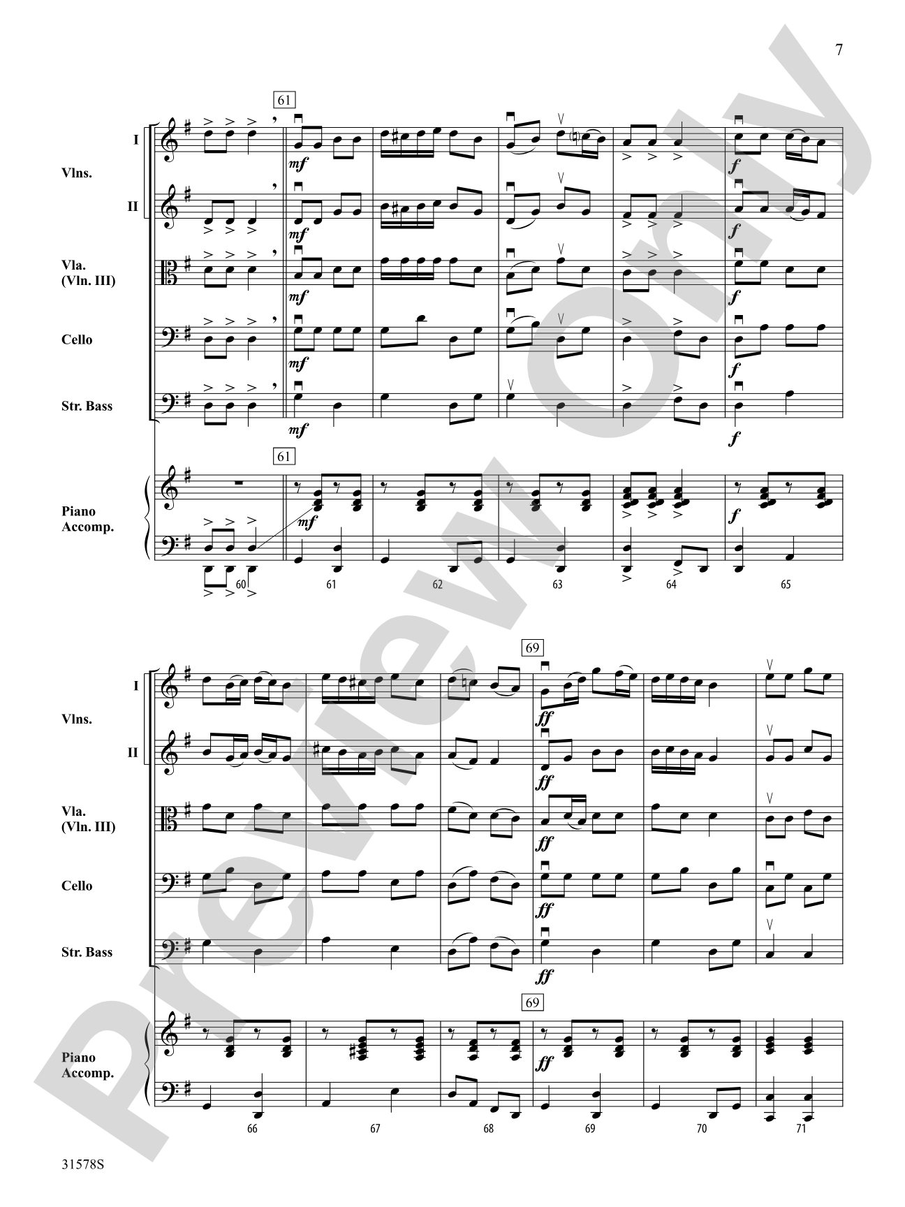 A Playful Polka: String Orchestra Conductor Score & Parts