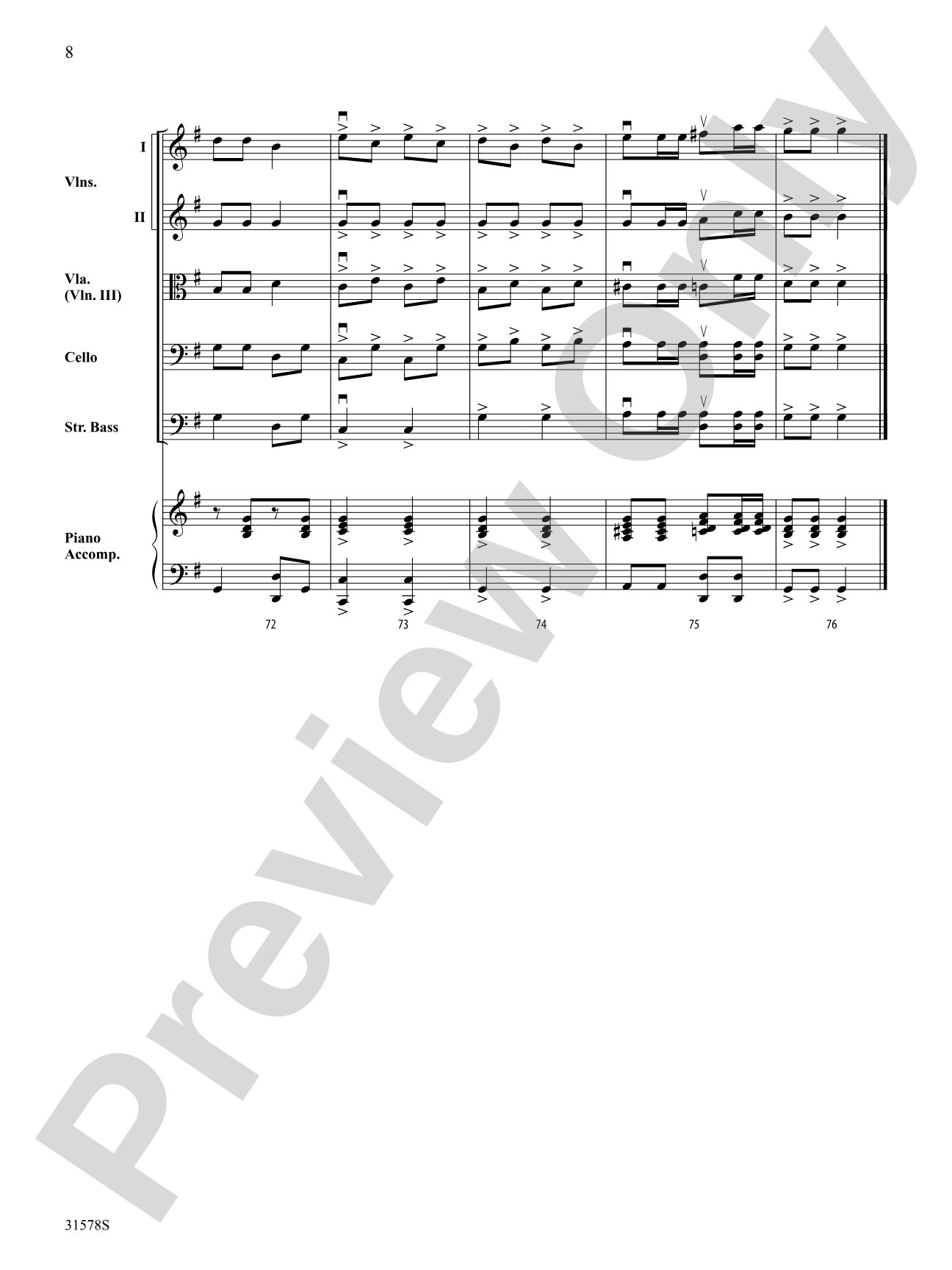 A Playful Polka: String Orchestra Conductor Score & Parts
