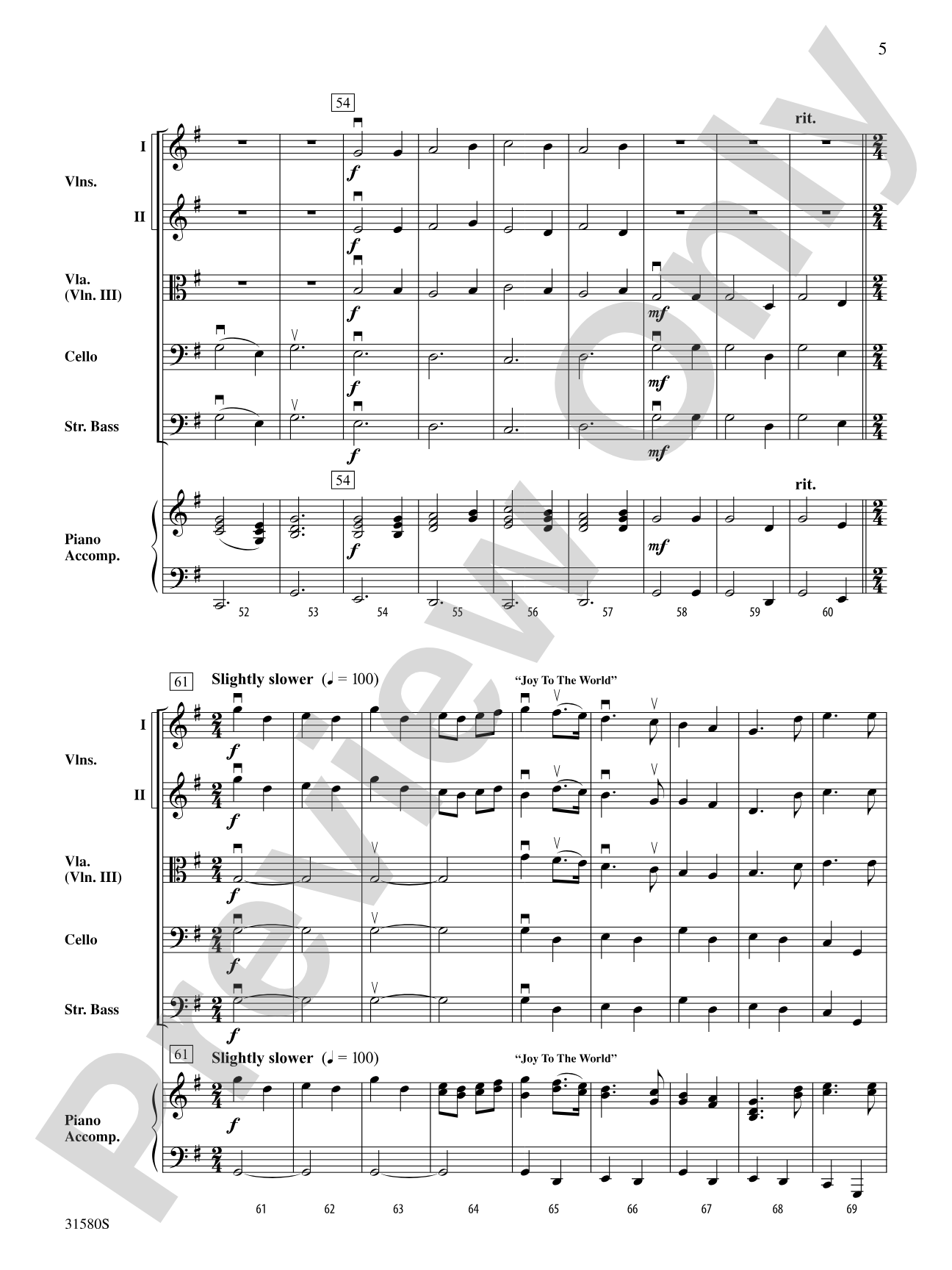 The Kings of Christmas: String Orchestra Conductor Score & Parts