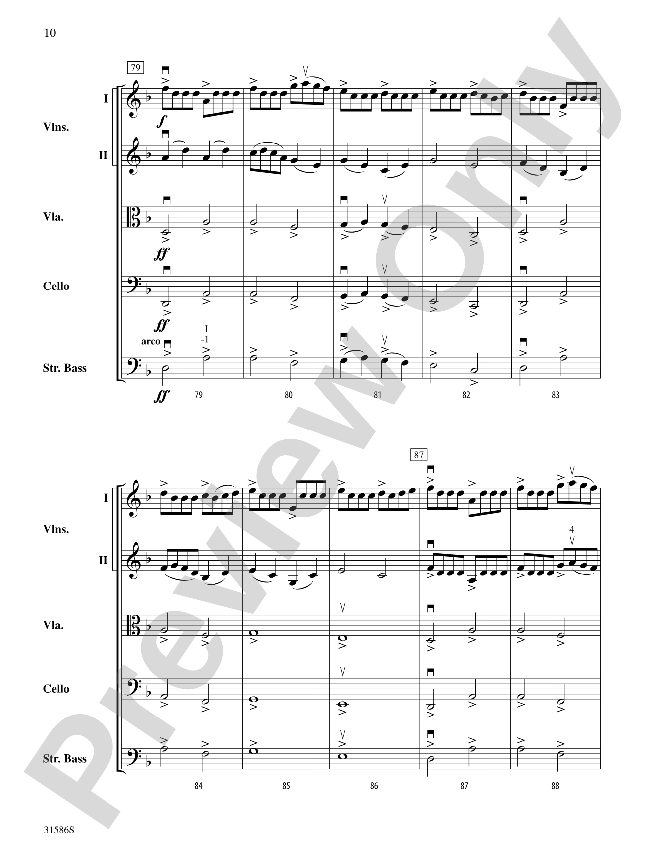 Commemorative Overture: String Orchestra Conductor Score & Parts