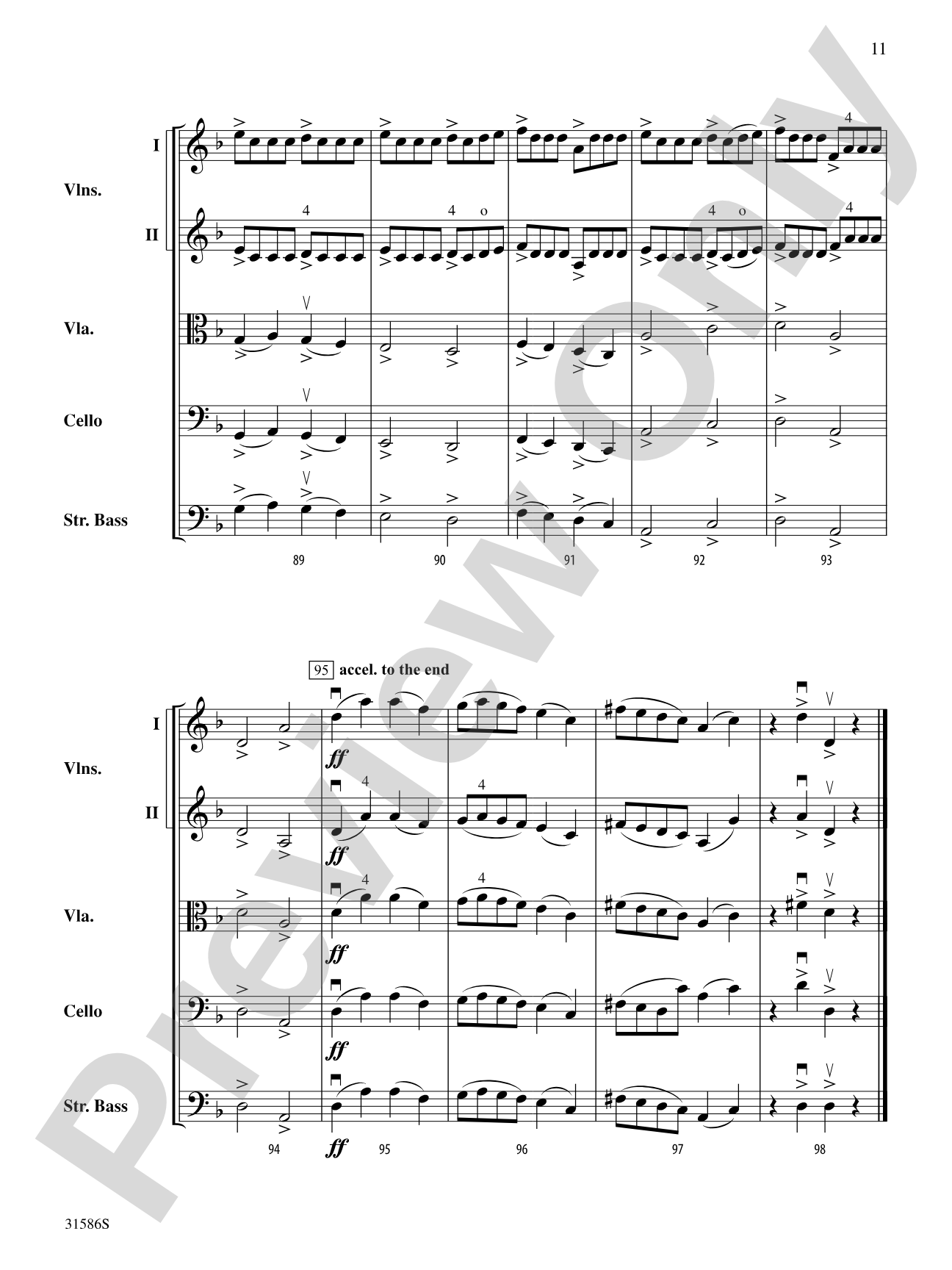 Commemorative Overture: String Orchestra Conductor Score & Parts