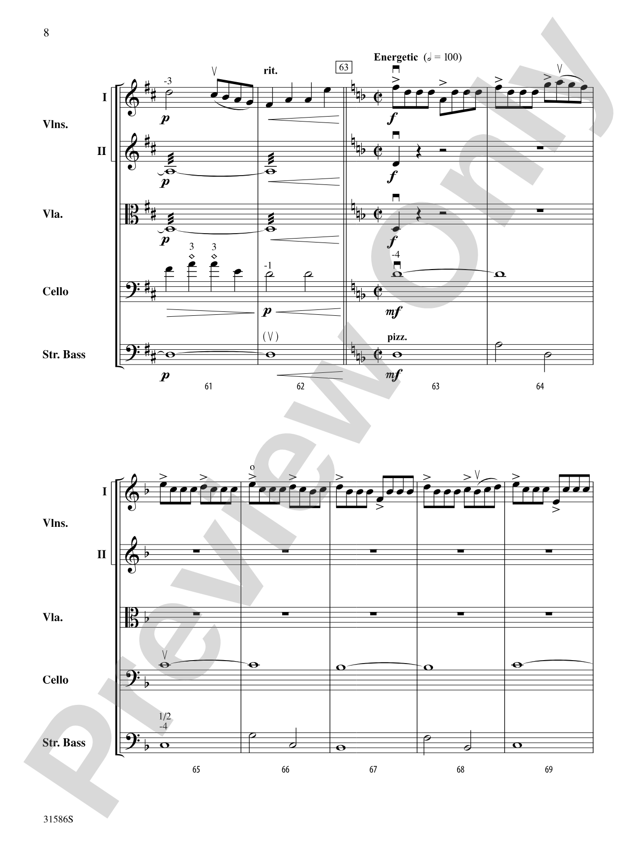 Commemorative Overture: String Orchestra Conductor Score & Parts