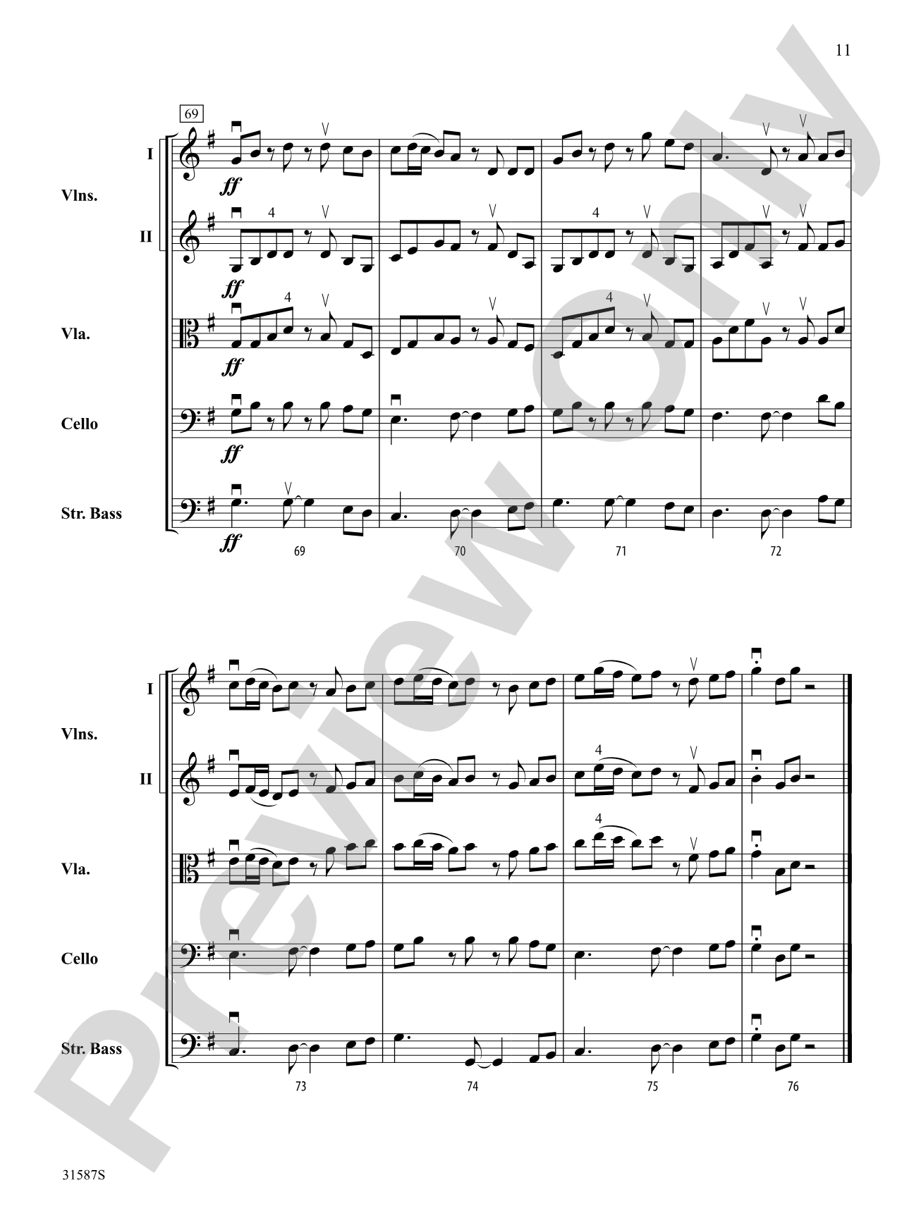 Día de Alegría (Day of Joy): String Orchestra Conductor Score & Parts