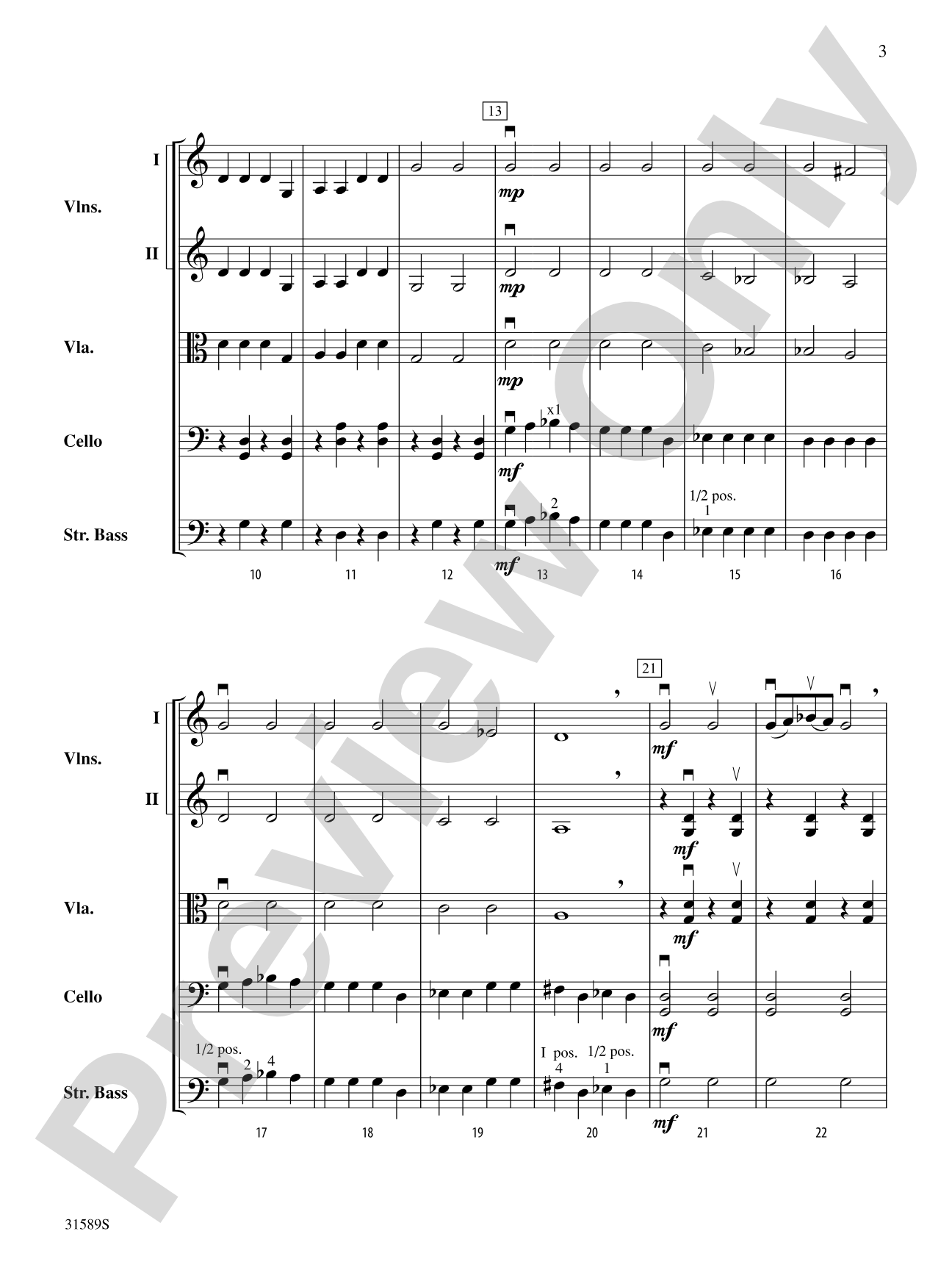 March of the Czar: String Orchestra Conductor Score & Parts