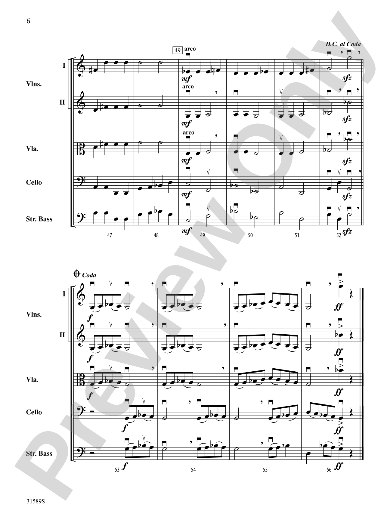March of the Czar: String Orchestra Conductor Score & Parts