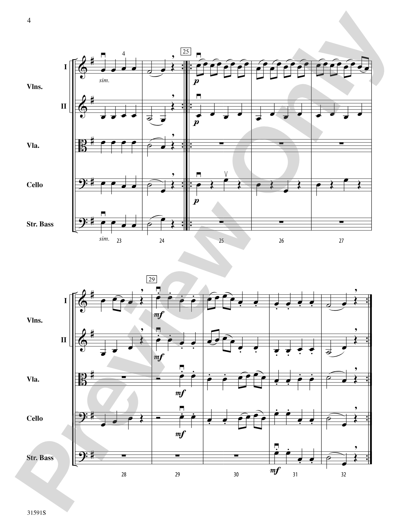 Mozart Variations: String Orchestra Conductor Score & Parts