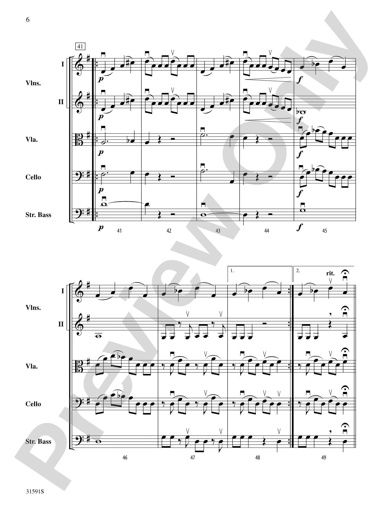 Mozart Variations: String Orchestra Conductor Score & Parts
