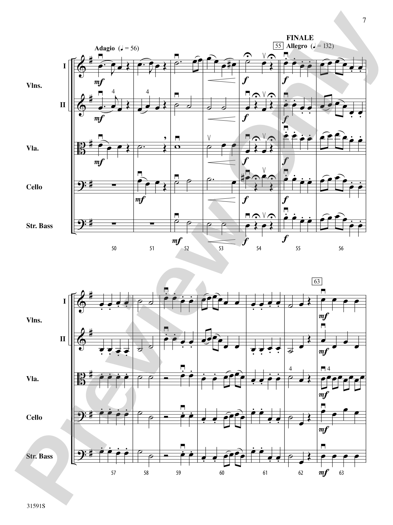 Mozart Variations: String Orchestra Conductor Score & Parts