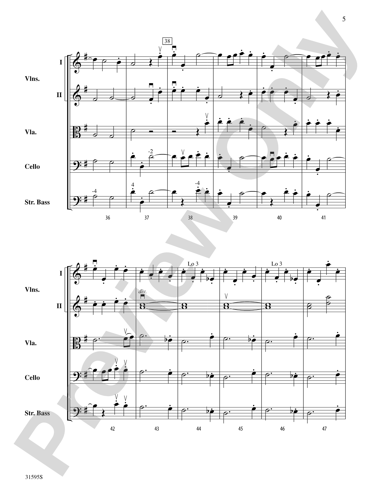 Symphony No. 44 "Trauer" (4th Movement): String Orchestra Conductor Score & Parts