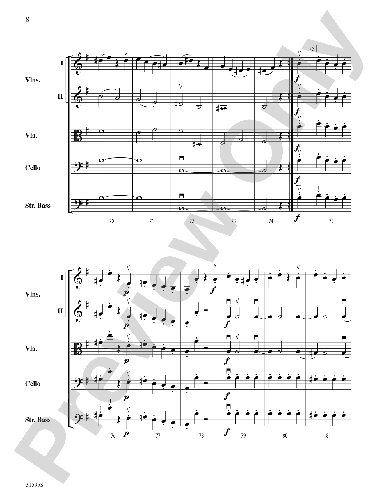 Symphony No. 44 "Trauer" (4th Movement): String Orchestra Conductor Score & Parts