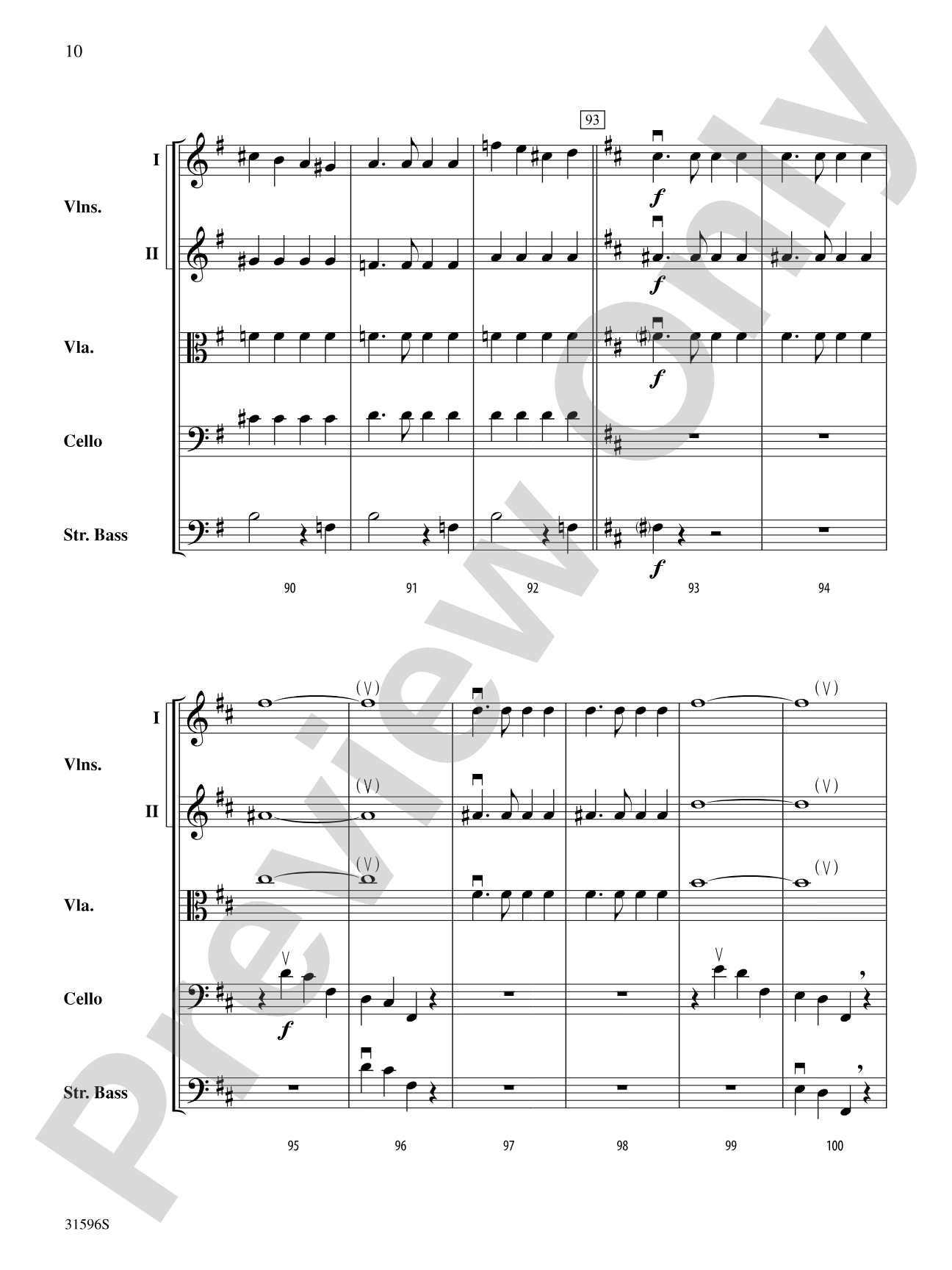 March from Suite No. 1: String Orchestra Conductor Score & Parts