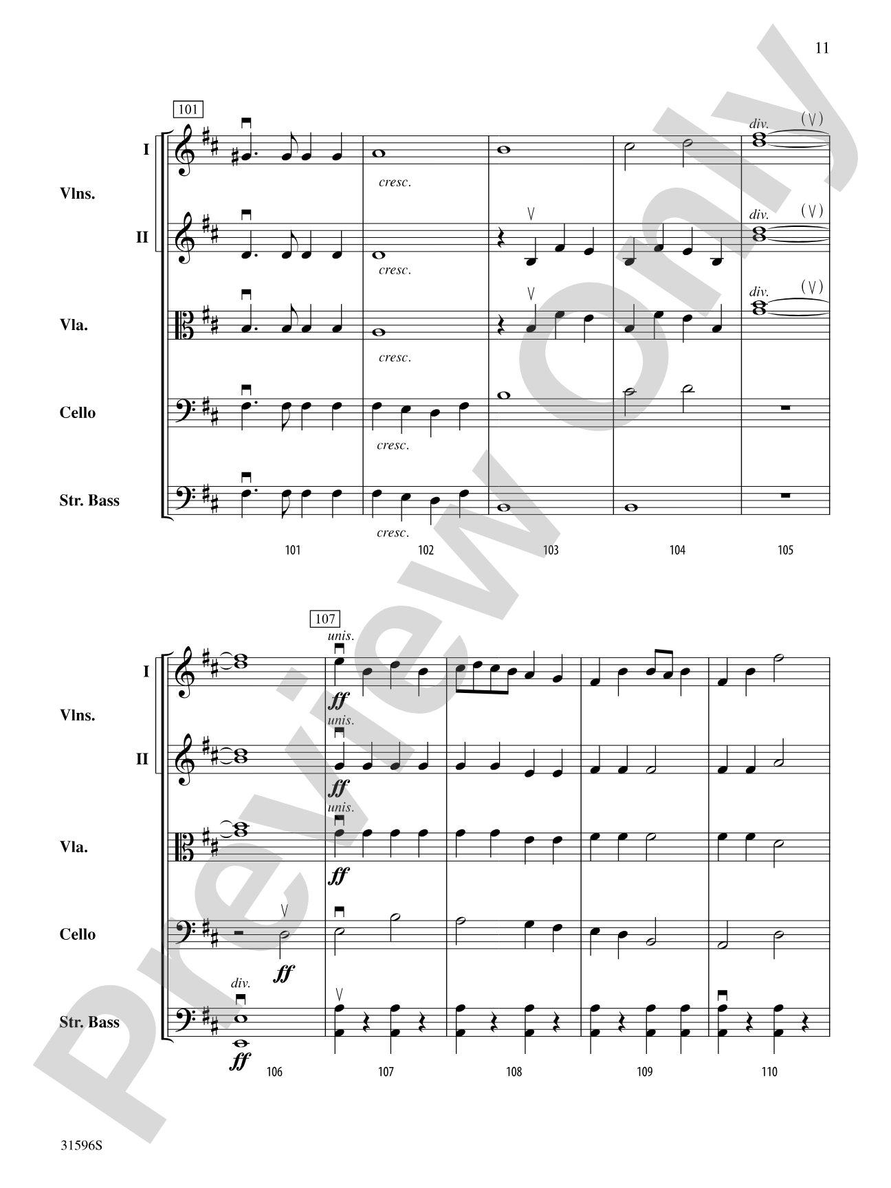 March from Suite No. 1: String Orchestra Conductor Score & Parts