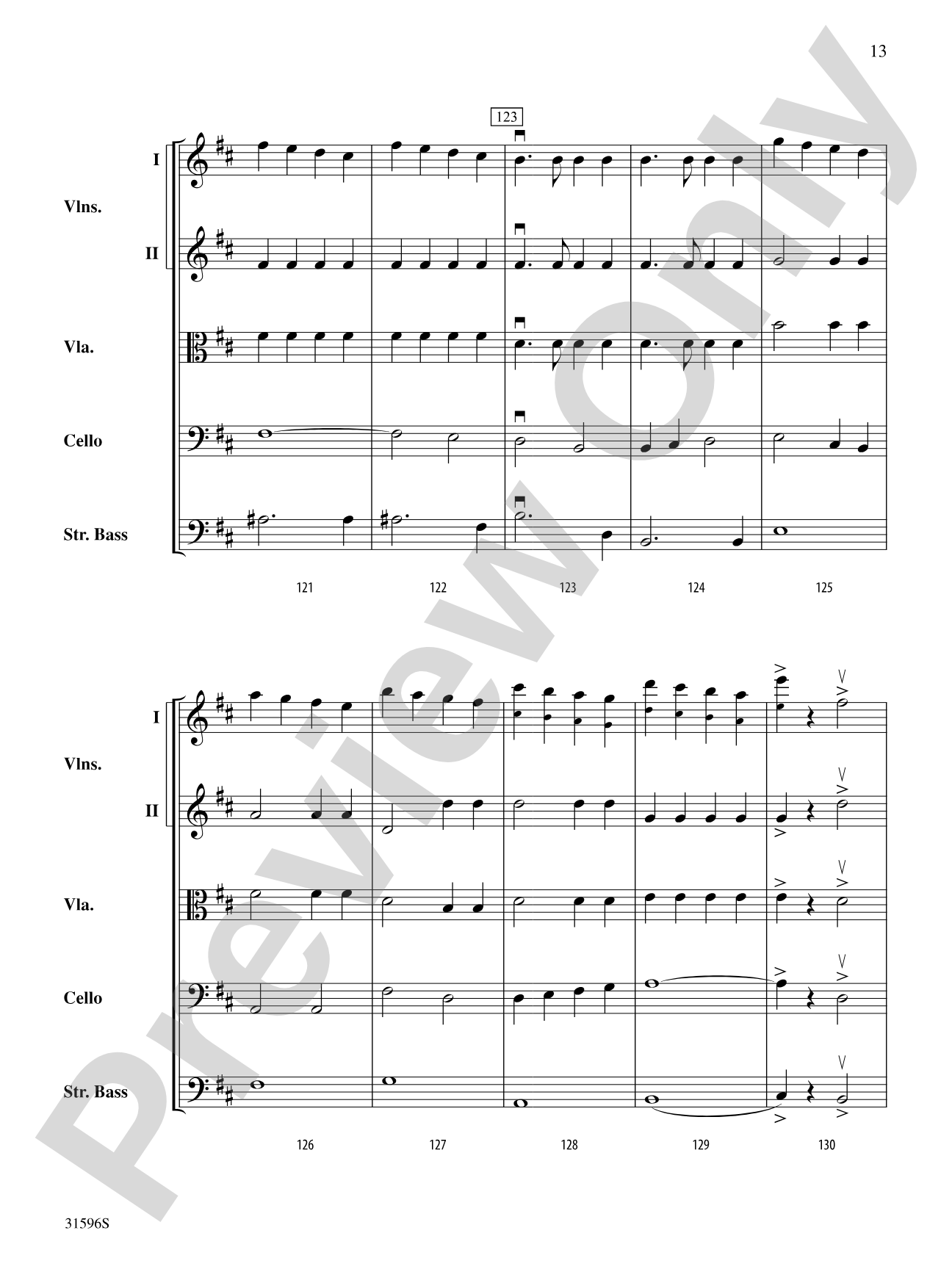 March from Suite No. 1: String Orchestra Conductor Score & Parts