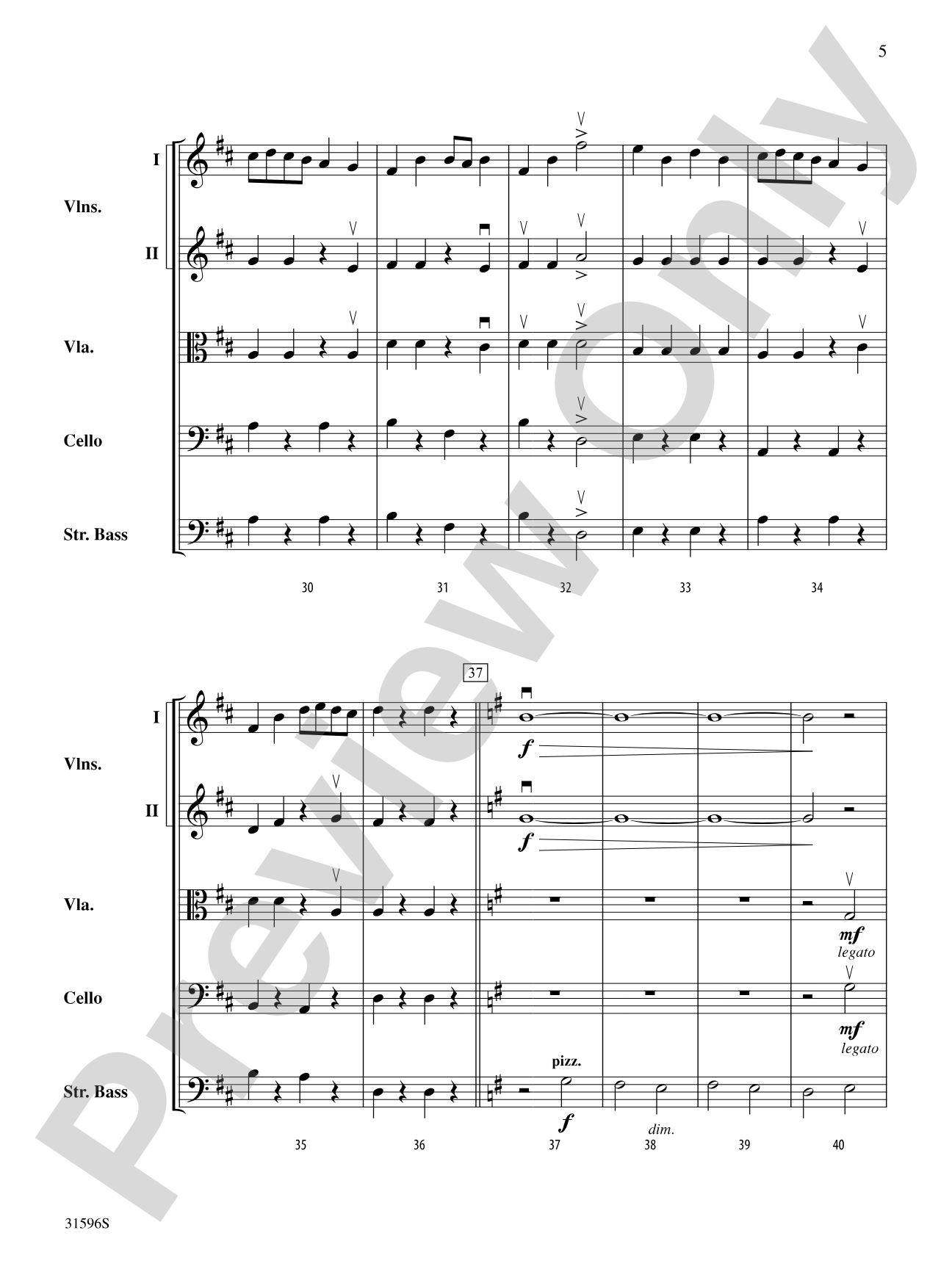 March from Suite No. 1: String Orchestra Conductor Score & Parts