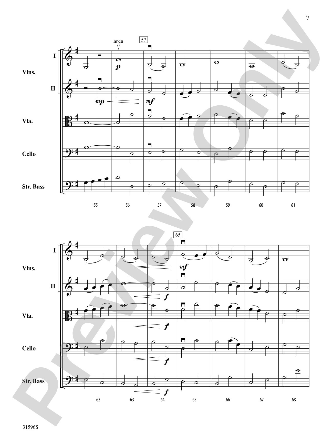 March from Suite No. 1: String Orchestra Conductor Score & Parts