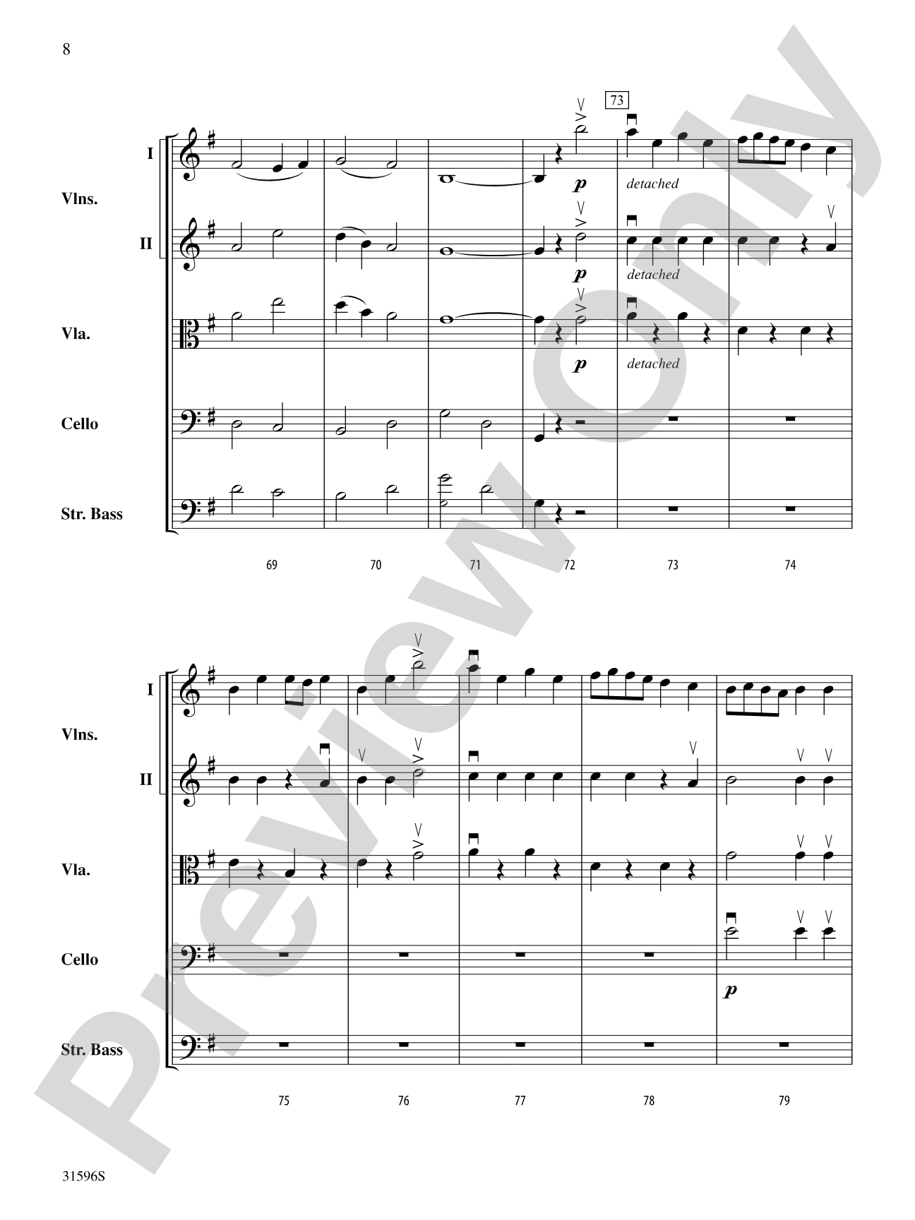 March from Suite No. 1: String Orchestra Conductor Score & Parts